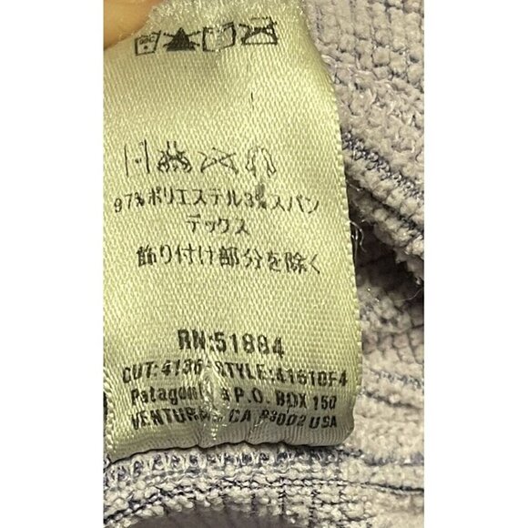 Patagonia Regulator R Purple Small Fine Grid Fleece Pullover Shirt Size XS 41610 - Picture 4 of 9